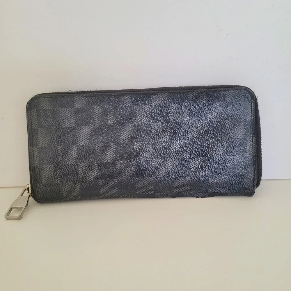 Louis Vuitton Zippy Organizer Damier Graphite Canvas Wallet GI4108 AS IS
